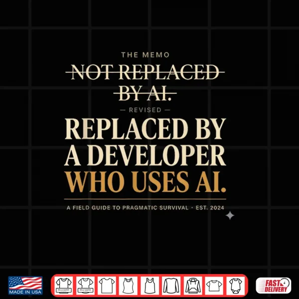 Design Not Replaced By A I Funny Developer Programmer Shirt