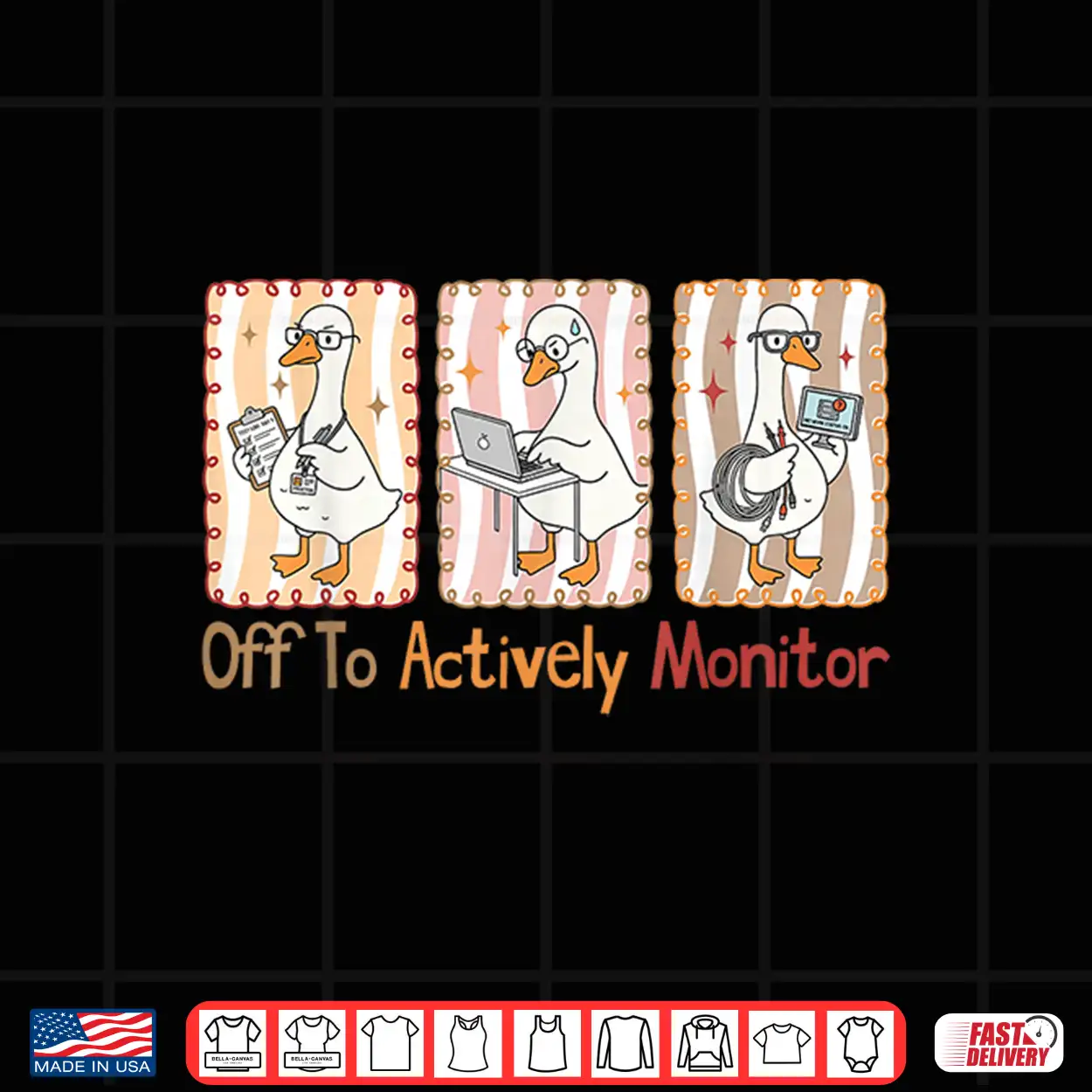 Off To Actively Monitor Funny Teacher State Testing Goose Shirt Off To Actively Monitor Funny Teacher State Testing Goose Shirt