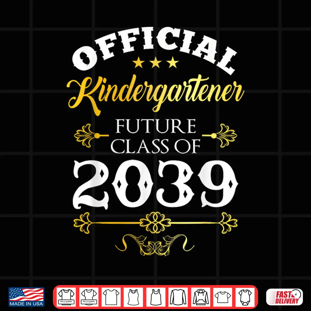 Official Kindergartener Future Class Of 2039 Decor First Day Shirt Official Kindergartener Future Class Of 2039 Decor First Day Shirt