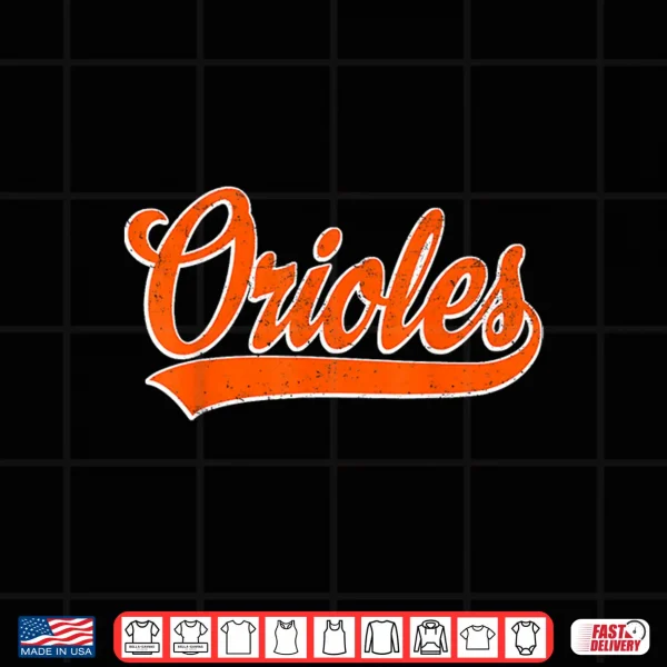 Design Oriole Name Retro Vintage Professional Identity Shirt