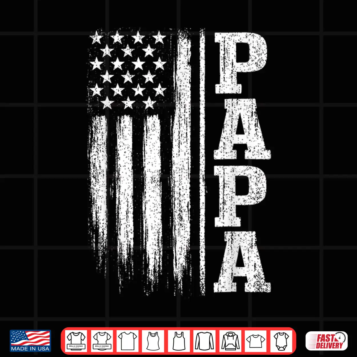 Papa Vintage American Flag Father’S Day 4Th Of July Dad Shirt Papa Vintage American Flag Father’S Day 4Th Of July Dad Shirt