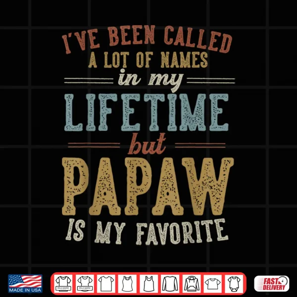 Design Papaw is My Favorite Name Fathers Day Papaw Shirt