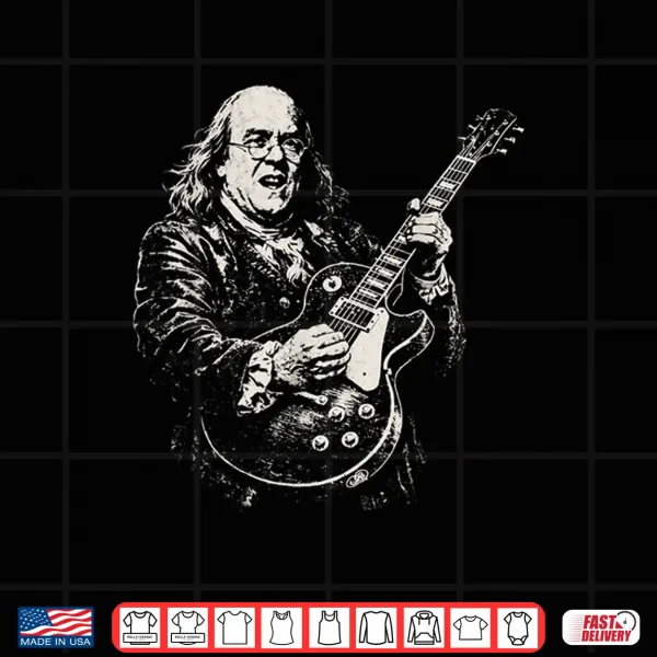 Design Patriotic 1776 Guitar Rock Vintage American Design Shirt