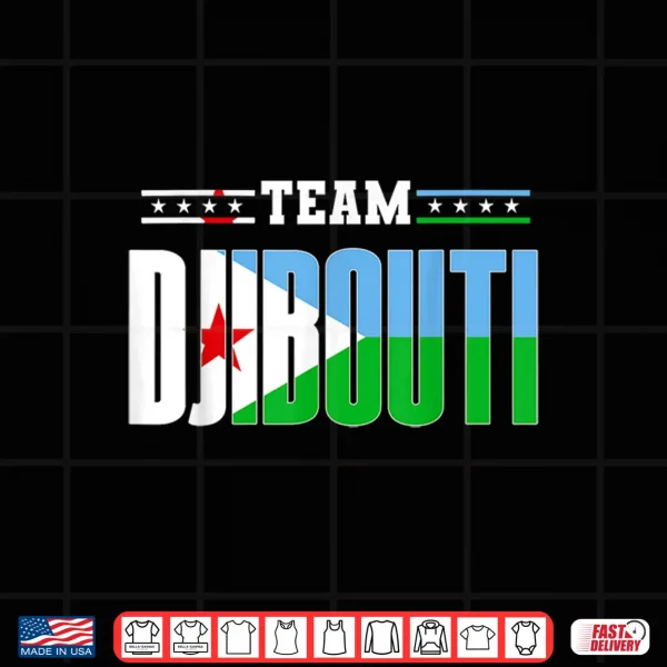 Design Patriotic Djiboutian Flag Team Djibouti Shirt