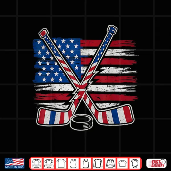 Design Patriotic Ice Hockey 4th of July USA Independence Day Shirt