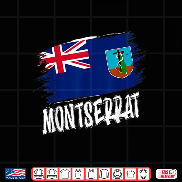 Patriotic Retro Montserratian Flag Montserrat Shirt 4 Design Patriotic Retro Montserratian Flag Montserrat Shirt