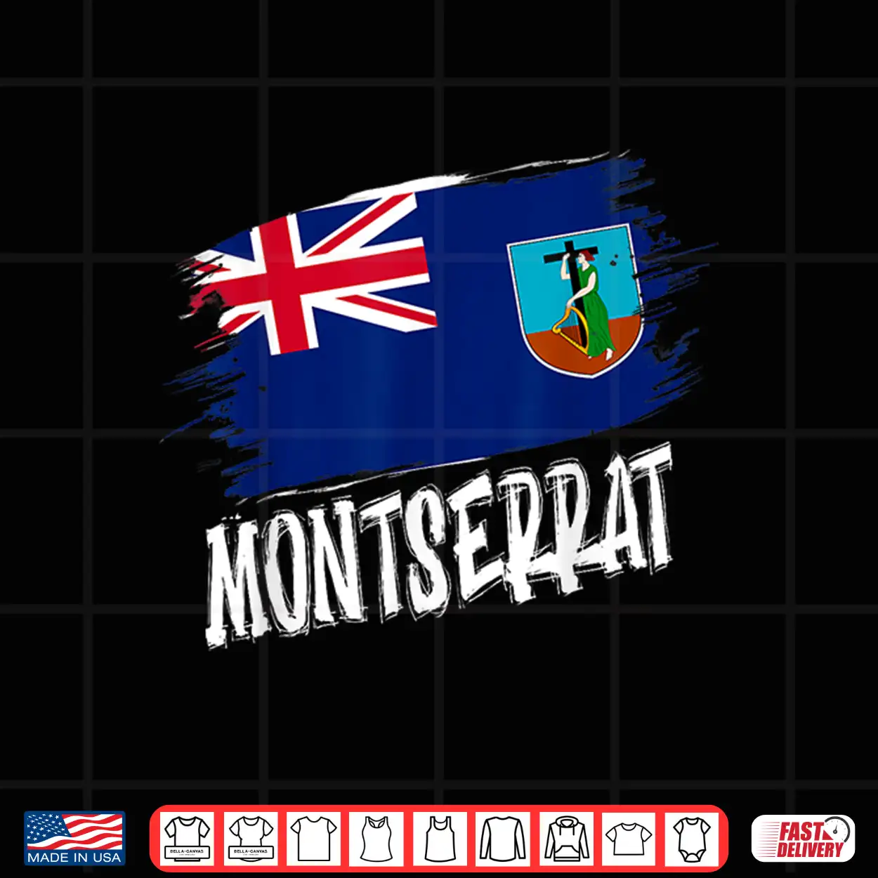 Patriotic Retro Montserratian Flag Montserrat Shirt Patriotic Retro Montserratian Flag Montserrat Shirt