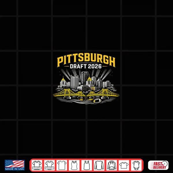 Design Pittsburgh Draft Twenty Twenty Six Professional Tri Blend Shirt