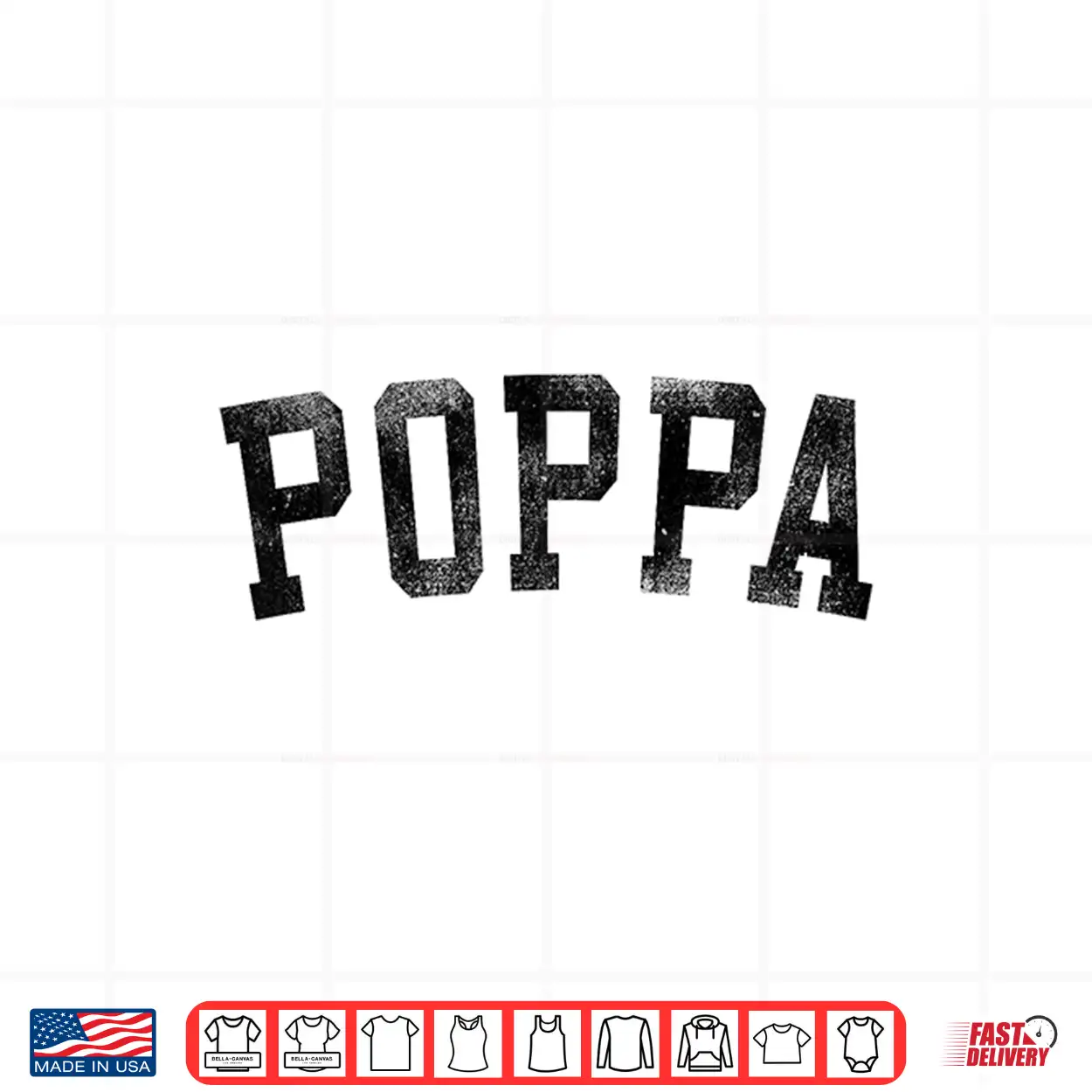 Poppa Classic Bold Font Birthday Poppa Shirt Poppa Classic Bold Font Birthday Poppa Shirt