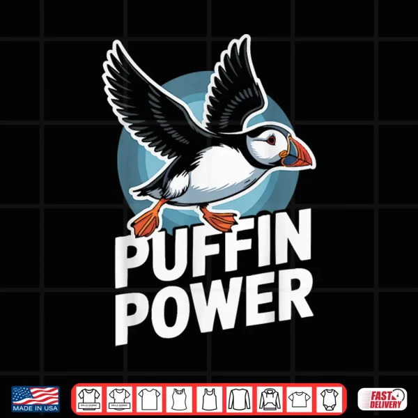 Design Puffin Diving Bird Lover Seabird Ornithology Shirt