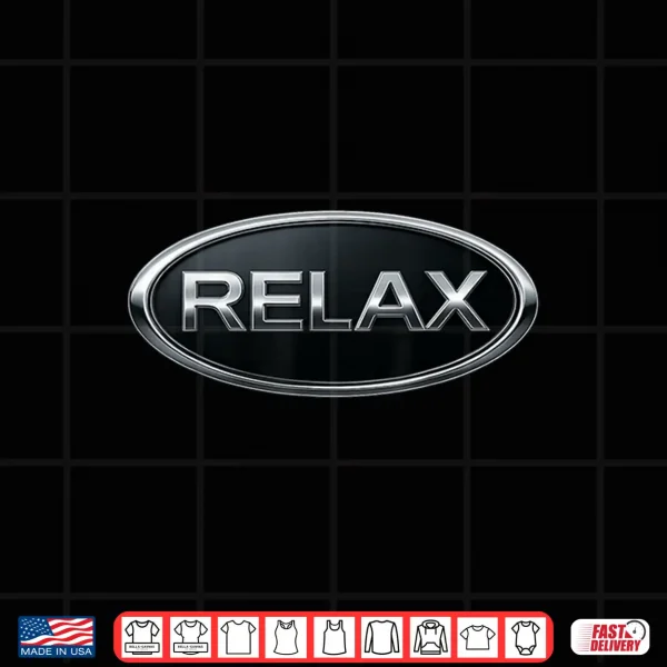 Design Relax Chrome Emblem Oval Logo Tee Shirt