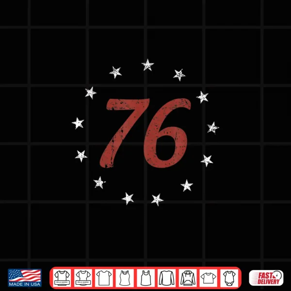 Design Retro 4th of July Independence Day The Spirit 76 Shirt