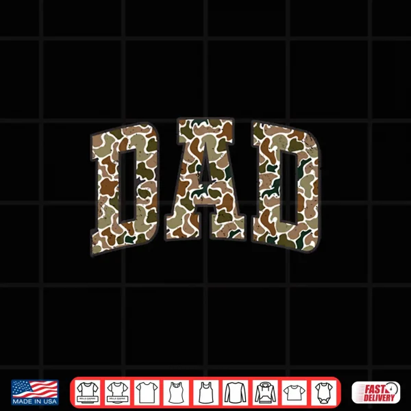Design Retro Camo Duck Hunting Dad Old Camo Dad Fathers Day Gift Shirt
