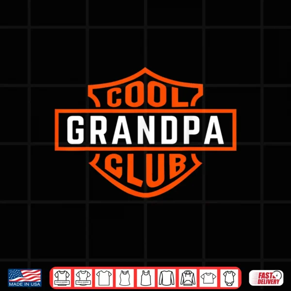 Design Retro Cool Grandpa Club Funny Grandpa Fathers Day for Men Shirt
