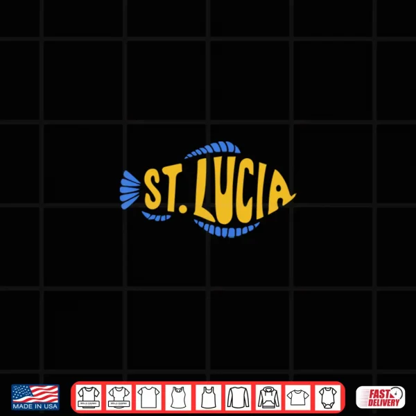 Design Saint Lucia Fishing Souvenir Independence National Day Men Shirt