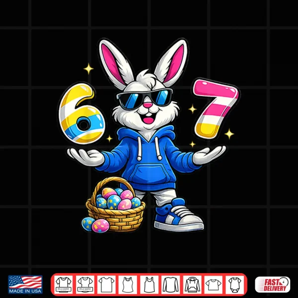 Design Six Seven Sixty Seven Easter Bunny Basket Shirt