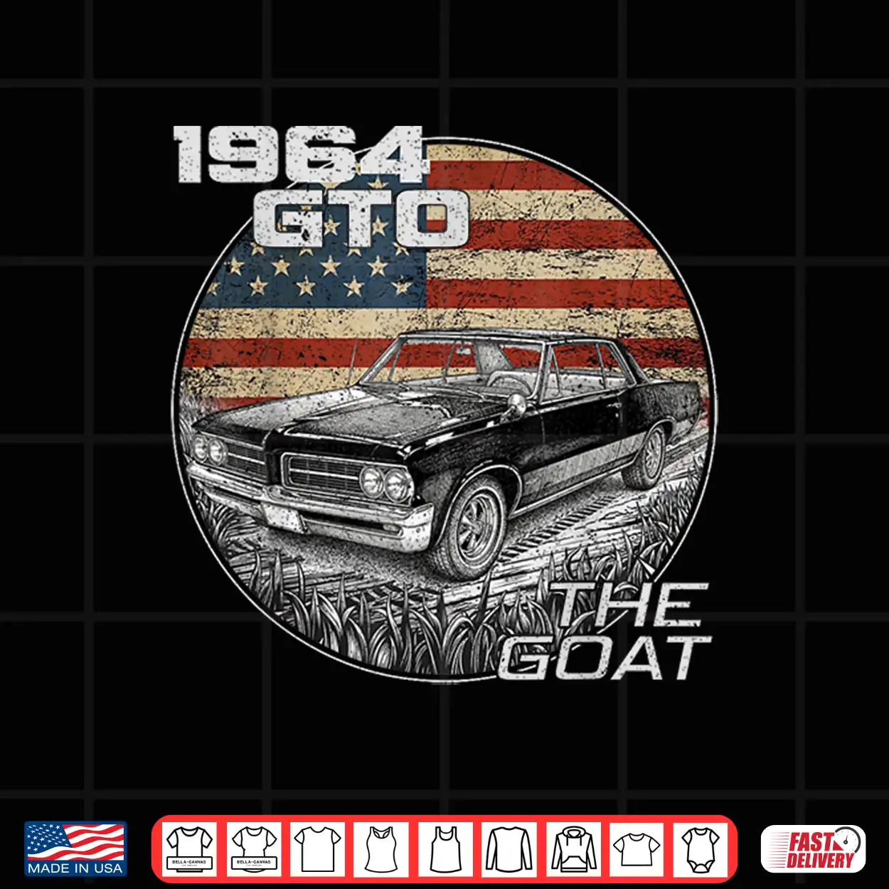Sixty Four Nineteen Sixty Four Gto American Flag Shirt Sixty Four Nineteen Sixty Four Gto American Flag Shirt