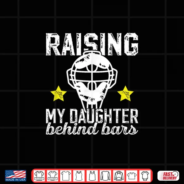 Design Softball Catcher Dad Funny Dad Of A Softball Catcher Shirt