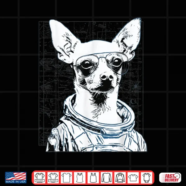 Design Space Dog Astronaut Chihuahua Funny Sci Fi Design Shirt