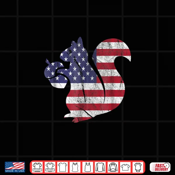 Design Squirrel Independence Day Shirt 4th of July Patriotic Gift