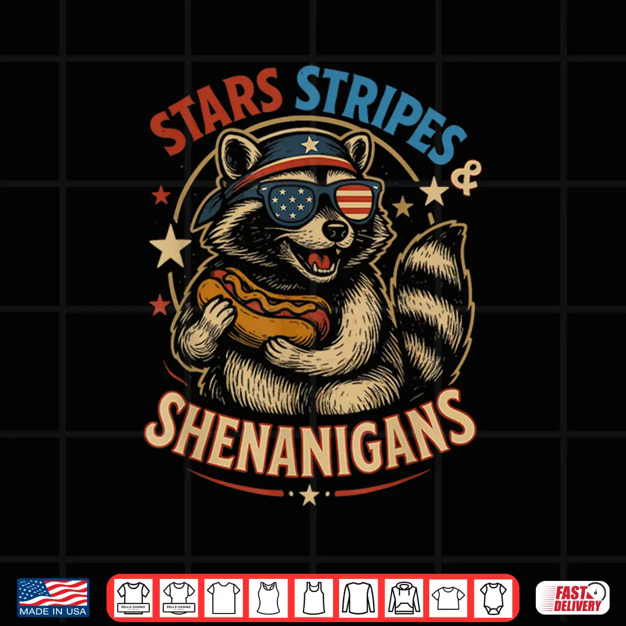 Stars Stripes And Shenanigans Funny Raccoon 4Th Of July Shirt Stars Stripes And Shenanigans Funny Raccoon 4Th Of July Shirt