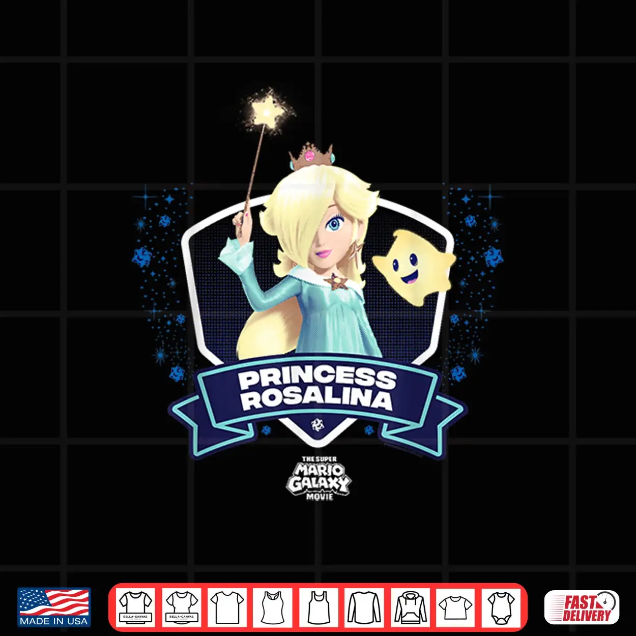 The Super Mario Galaxy Movie Princess Rosalina Champion Shirt The Super Mario Galaxy Movie Princess Rosalina Champion Shirt