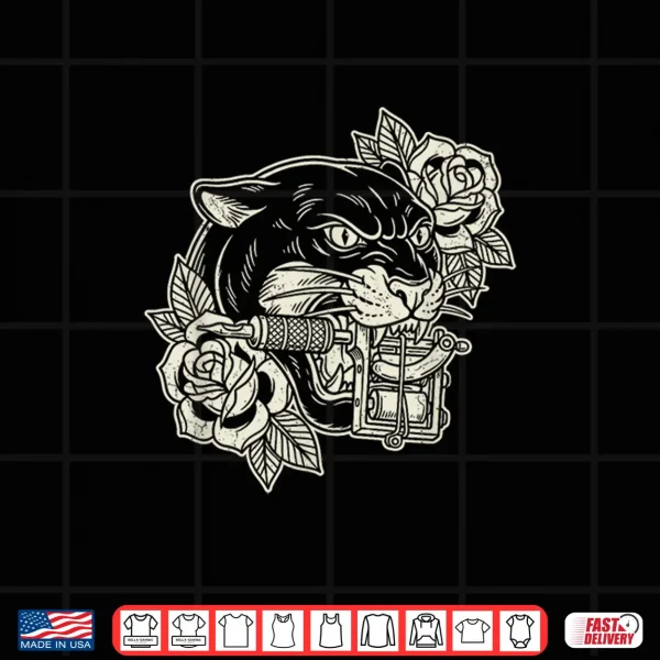 Traditional Tattoo Panther Rose Hourglass Dagger Shirt 4 Design Traditional Tattoo Panther Rose Hourglass Dagger Shirt
