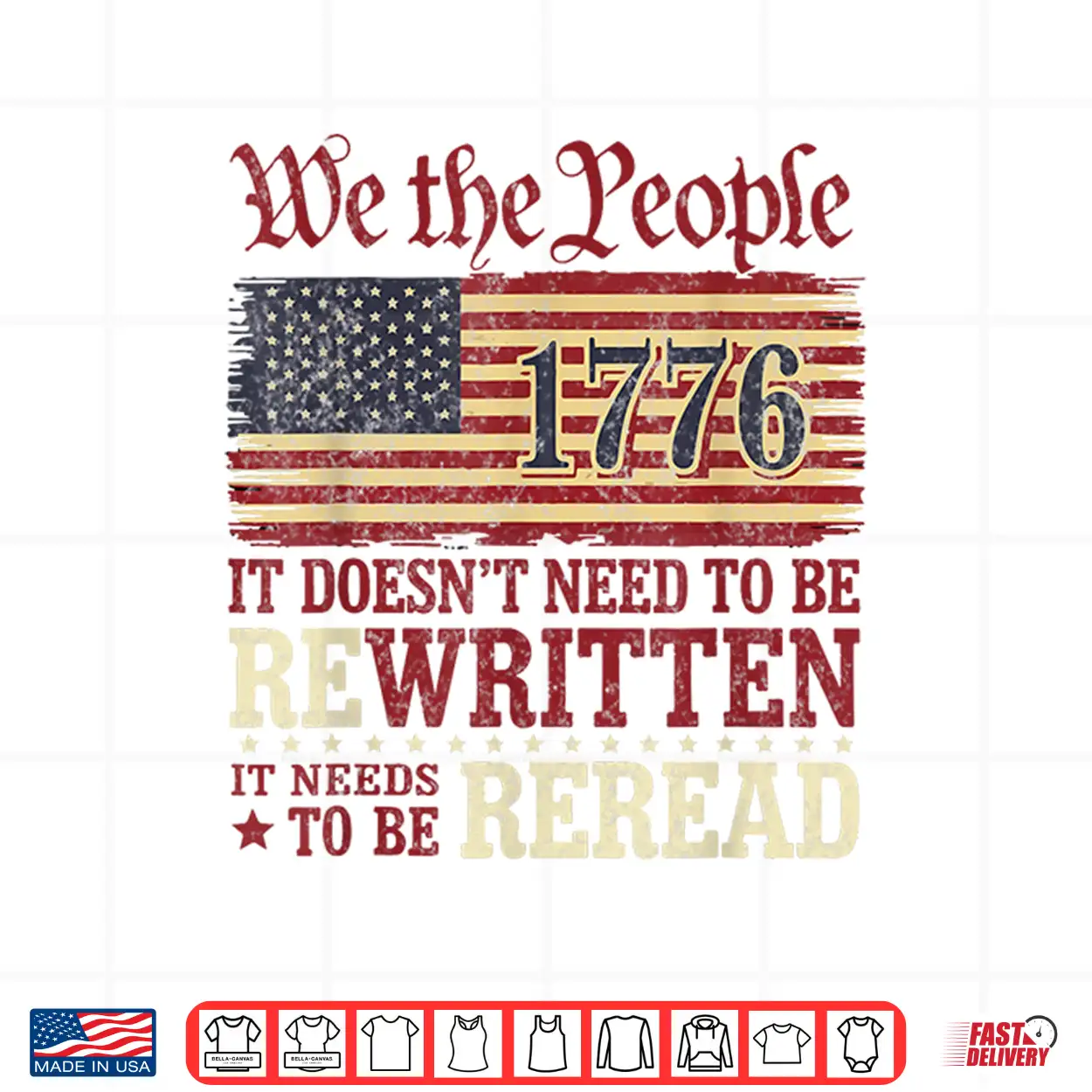 Us Flag Constitution Of The Usa Needs To Be Reread Shirt Us Flag Constitution Of The Usa Needs To Be Reread Shirt