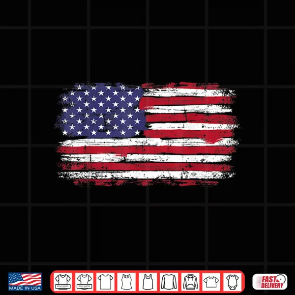 Design US flag vintage for american independence day on 4th of July Shirt