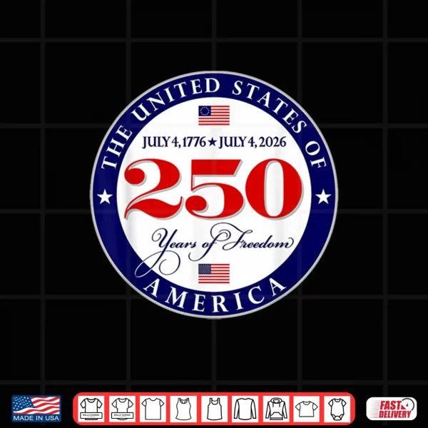 Design USA Two Hundred Fifty Year Anniversary American Flag Shirt