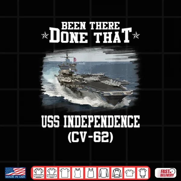 Design USS Independence CV 62 Veterans Day Father Day Gift Shirt