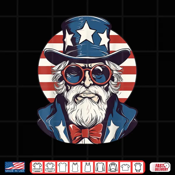Uncle Sam With Patriotic Usa Flag American Independence Day Shirt 4 Design Uncle Sam with Patriotic USA Flag American Independence Day Shirt