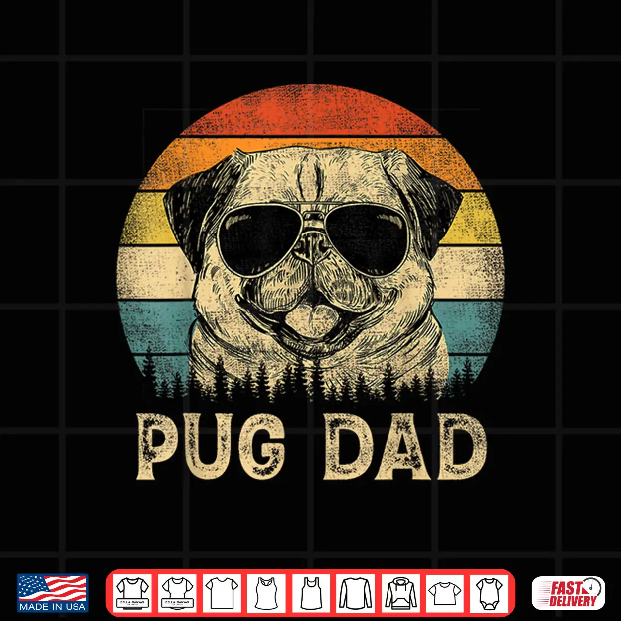 Vintage Pug Dad Dog Lovers Father’S Day Tee Shirt Vintage Pug Dad Dog Lovers Father’S Day Tee Shirt