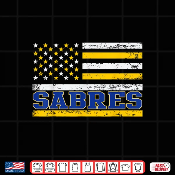 Design Vintage Sabres Gift US Flag Shirt