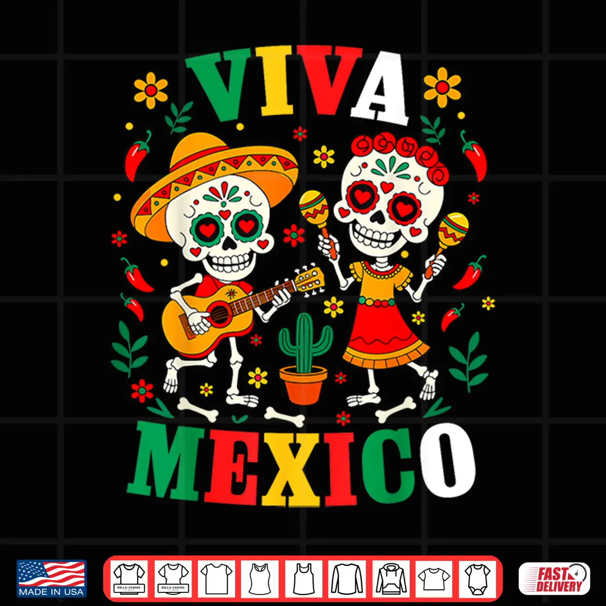 Viva Mexico Mexican Girl Boy Kids Skeleton Independence Day Shirt Viva Mexico Mexican Girl Boy Kids Skeleton Independence Day Shirt