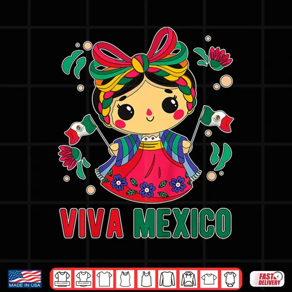 Viva Mexico Toddler Girls Flores Mexican Independence Day Shirt 4 Design Viva Mexico Toddler Girls Flores Mexican Independence Day Shirt