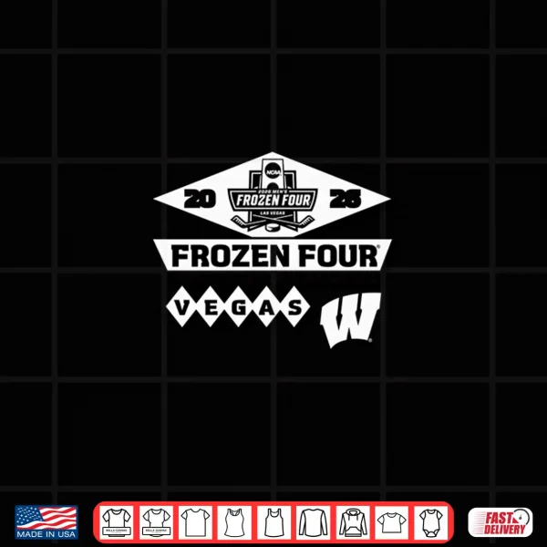 Design Wisconsin Badgers Frozen Four 2026 Mens Hockey Shirt