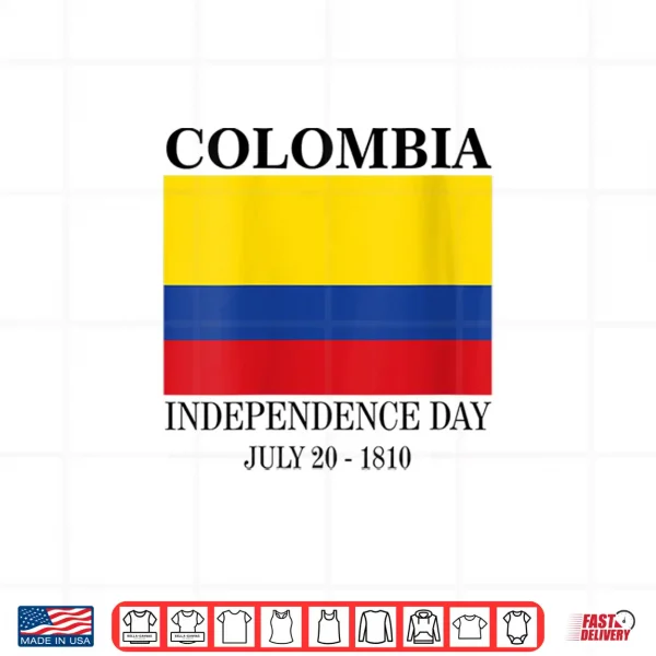 Womens Colombia Independence Day July 20 1810 Shirt 4 Design Womens COLOMBIA Independence Day July 20 1810 Shirt