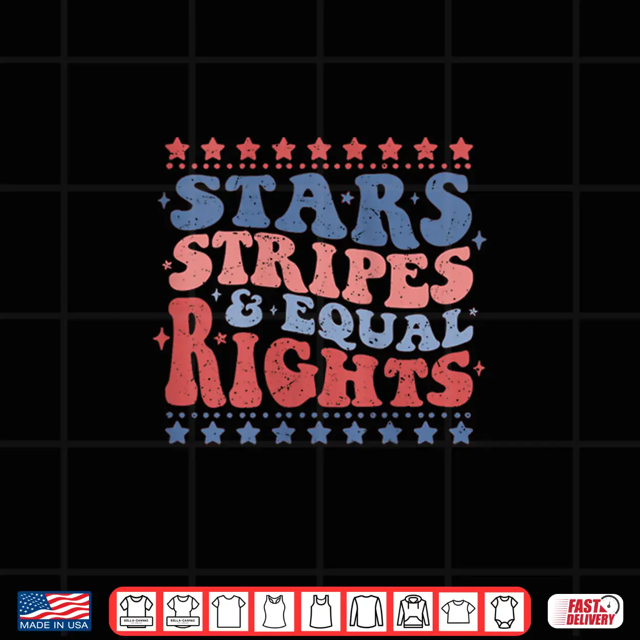 Womens Star Stripes And Equal Rights Patriotic 4Th Of July Groovy Shirt Womens Star Stripes And Equal Rights Patriotic 4Th Of July Groovy Shirt