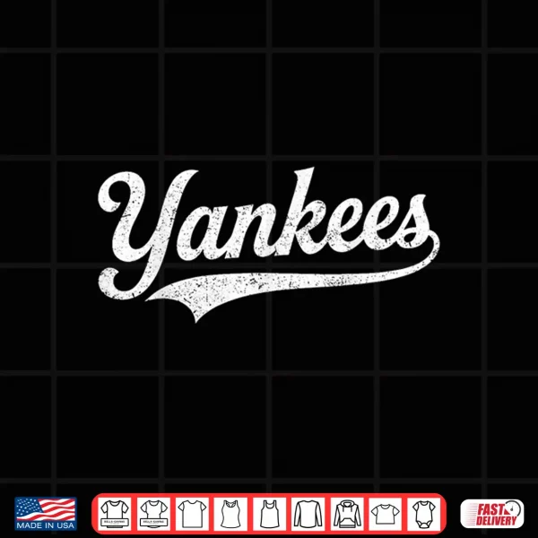 Design Yankees Heart Design Retro Style Graphic Men Women Kid Shirt