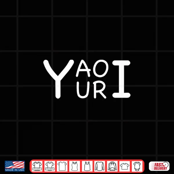 Design Yaoi Yuri Funny Anime Manga Fan Humor Novelty Typography Premium Tri Blend Shirt