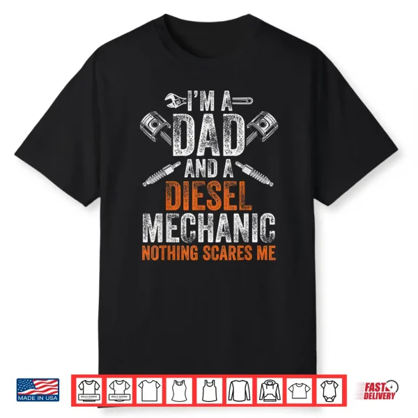 Diesel Mechanic Dad Shirt For Men Father’S Day Halloween
