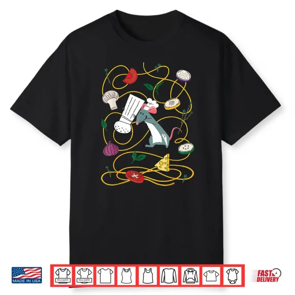 Disney And Pixars Ratatouille Stylized Chef Remy Cooking Shirt