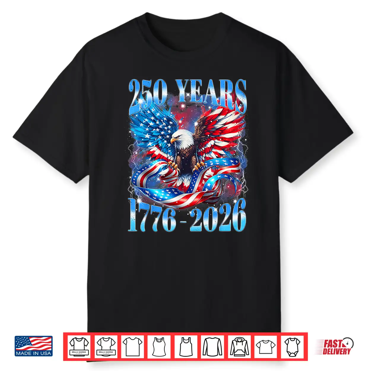 Eagle Bald American 1776 2026 250 Years Freedom 4Th Of July Shirt Eagle Bald American 1776 2026 250 Years Freedom 4Th Of July Shirt