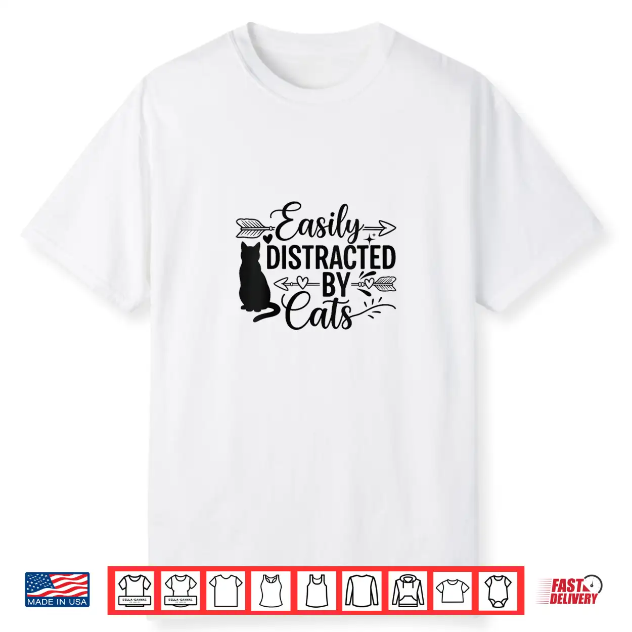 Easily Distracted By Cats Shirt Easily Distracted By Cats Shirt