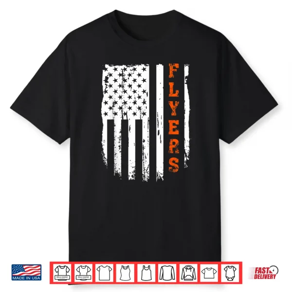 Flyers Vintage Usa Flag For Men Women Boys Girls Kids Lover Shirt