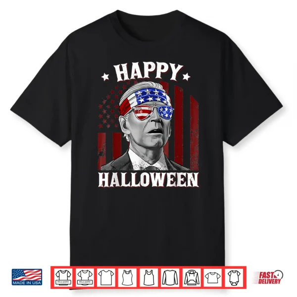Funny Biden 4Th Of July Happy Halloween American Us Flag Shirt