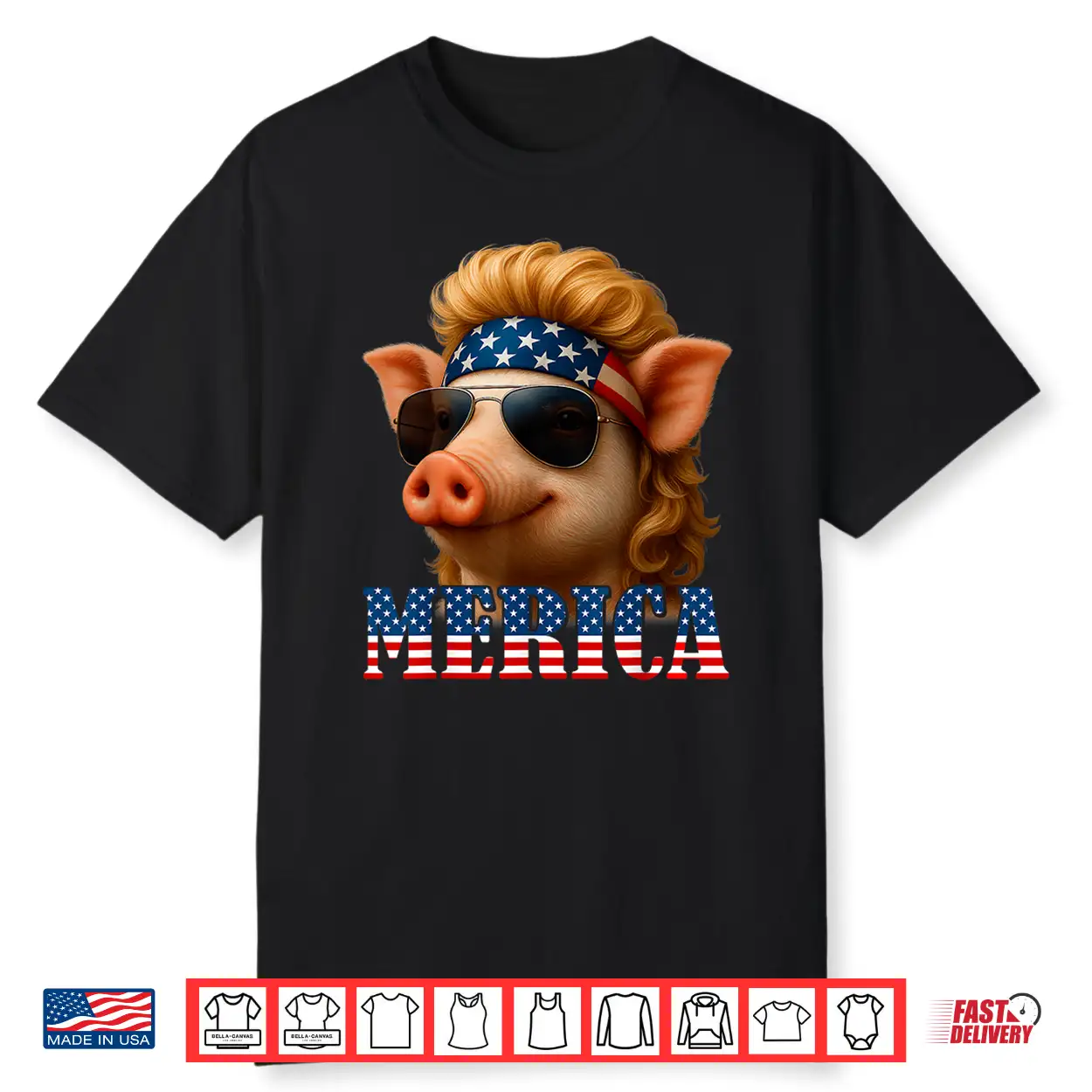 Funny Pig American Flag Farmer Independence Day 4Th Of July Shirt Funny Pig American Flag Farmer Independence Day 4Th Of July Shirt