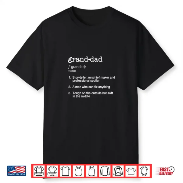Granddad Definition T Shirt Funny Father’S Day Gift Tee
