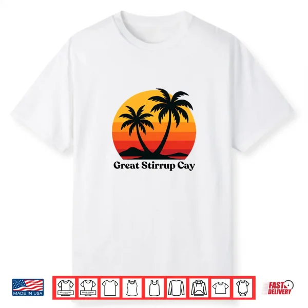 Great Stirrup Cay Sunset Palm Trees Shirt